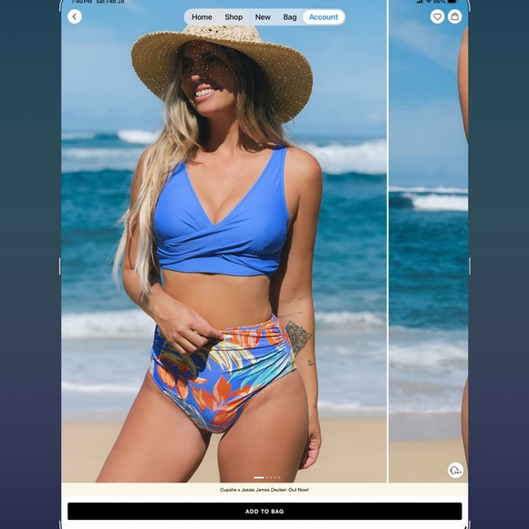 Cupshe Blue Tropical Bikini Set - Picture 2 of 3